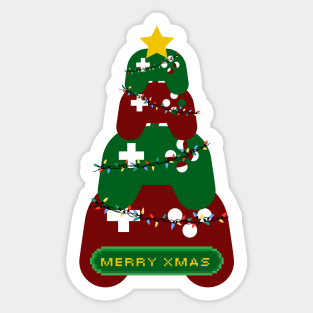 Merry Christmas-Game Controller Tree Sticker